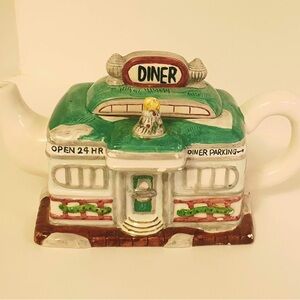 Diner Teapot w/ Lid VTG American